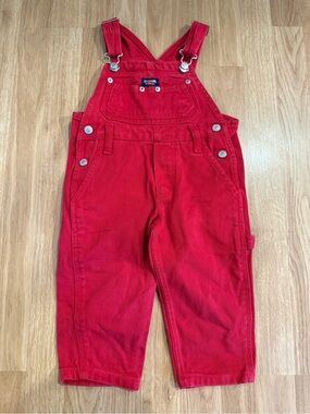 EUC Vintage Jordache Denim Red Corduroy Children’s Overalls - Size 2T